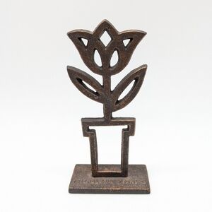 Tim Coffey for DEMDACO brown metal floral Friends Are Flowers accent decor